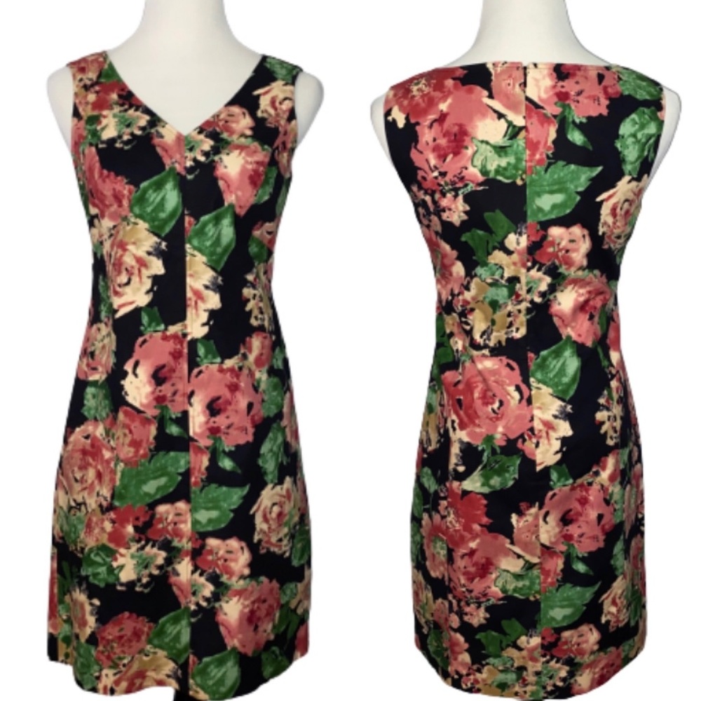 Talbots Floral Sheath Dress Size 6P